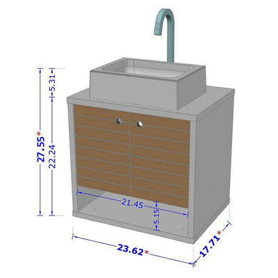 Liberty Floating 23.62" Bathroom Vanity Sink