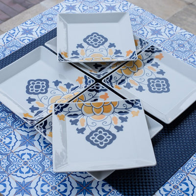 Oxford Quartier 10.43" Square Dinner Plates Set of 12