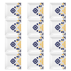 Oxford Quartier 10.43" Square Dinner Plates Set of 12