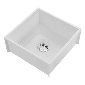 Service Basin 24 x 24 x 10 Inch Single Bowl Mop White