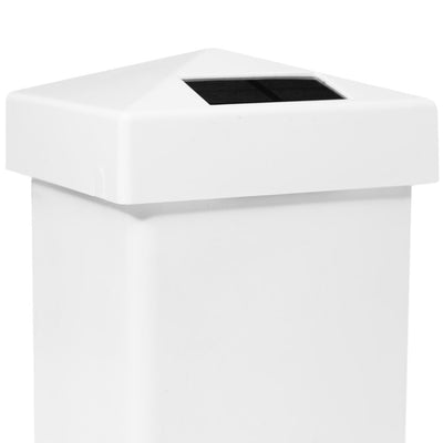 Pyramid 4" x 4" PVC Solar Post Cap - White 2-Pack