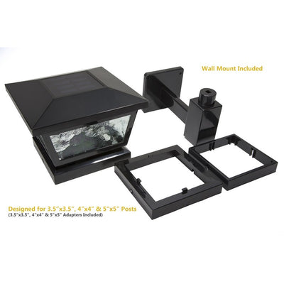 Fairmount 5" x 5"/4" x 4"/3.5" x 3.5" Solar Post Cap - Black 2-Pack