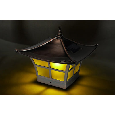 Ambience 4" x 4" Solar Post Cap - Copper-Plated