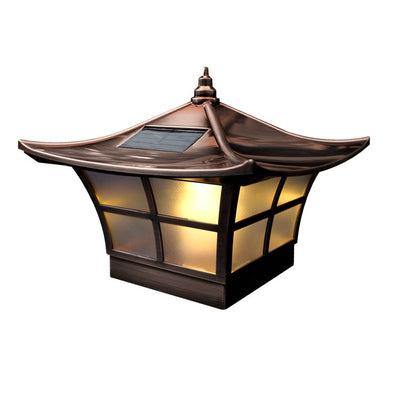 Ambience 4" x 4" Solar Post Cap - Copper-Plated