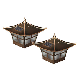 Ambience 4" x 4" Solar Post Cap - Copper-Plated