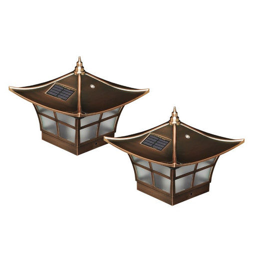 Ambience 4" x 4" Solar Post Cap - Copper-Plated