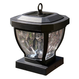 Manchester 4" x 4" Solar Post Cap - Dark Bronze 2-Pack