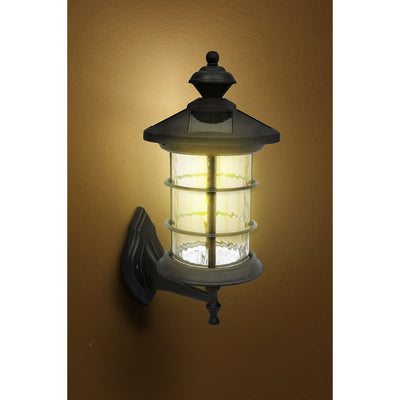 Hampton Aluminum Solar Lamp - Black 2-Pack