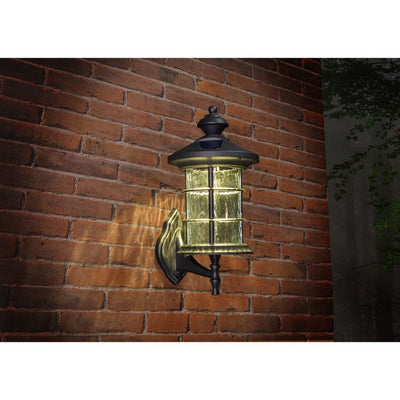 Hampton Aluminum Solar Lamp - Black 2-Pack