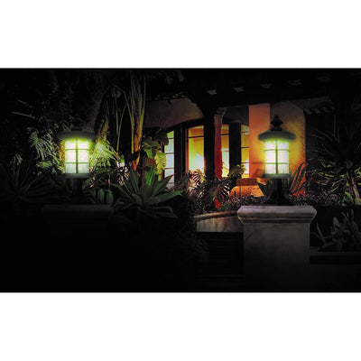Hampton Aluminum Solar Lamp - Black 2-Pack
