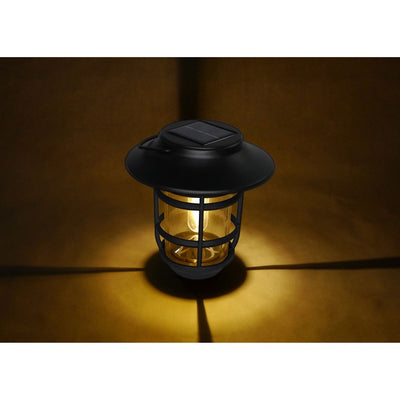 Nottingham Aluminum Solar Hanging Coach Light - Black 2-Pack