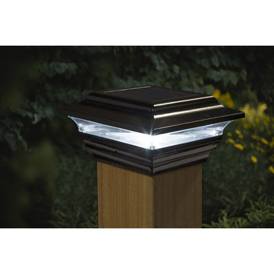 Imperial 4" x 4" Aluminum Solar Post Cap - Black - OPEN BOX