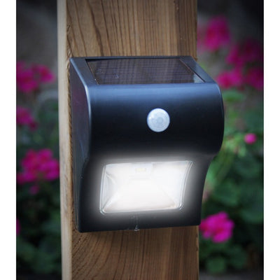Solar Motion-Sensor Deck and Wall Light 2-Pack