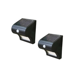 Solar Motion-Sensor Deck and Wall Light 2-Pack