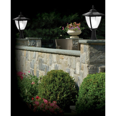 Elegante Aluminum Solar Lamp - Black 2-Pack
