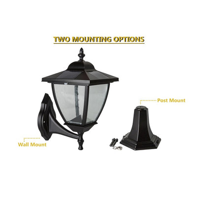 Elegante Aluminum Solar Lamp - Black 2-Pack