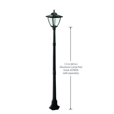 Elegante Aluminum Solar Lamp - Black 2-Pack