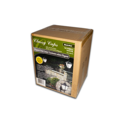 Elegante Aluminum Solar Lamp - Black 2-Pack