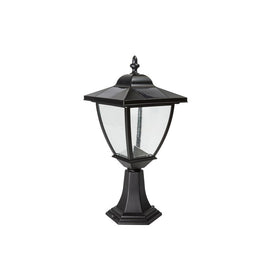 Elegante Aluminum Solar Lamp - Black 2-Pack