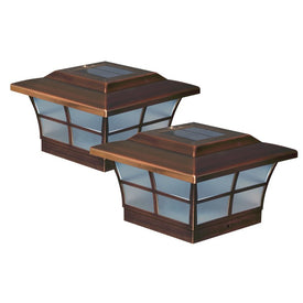 Prestige 6" x 6" Solar Post Cap - Copper-Plated