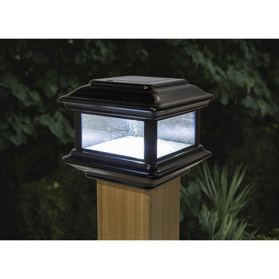 Colonial 4" x 4" Aluminum Solar Post Cap - Black