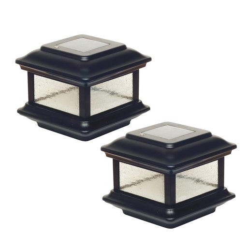 Colonial 4" x 4" Aluminum Solar Post Cap - Black