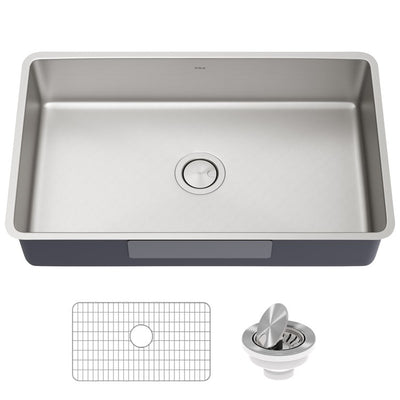 KRAUS Dex 32" Undermount 16 Gauge Stainless Steel Single Bowl Kitchen Sink