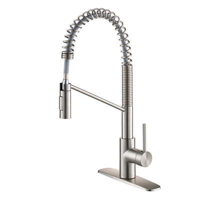 Oletto Single Handle Pull Down Spot Free Commercial Kitchen Faucet