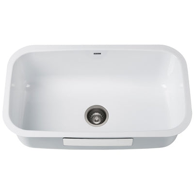 Pintura 31.5" Single Bowl 16-Gauge Enameled Steel Undermount Kitchen Sink