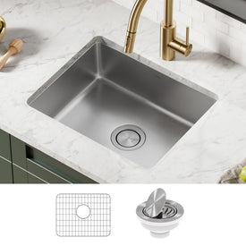 KRAUS Dex 21" Undermount 16 Gauge Stainless Steel Single Bowl Kitchen Sink