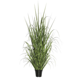 60" Artificial Green Potted Ryegrass