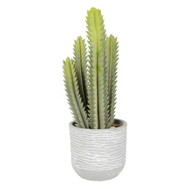 15.5" Artificial Green Cactus Plant