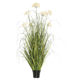 36" Artificial Potted Green Grass