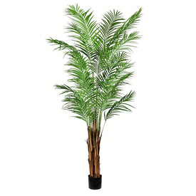 7' Artificial Potted Giant Areca Palm Tree