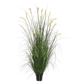Vickerman 24" PVC Artificial Potted Green Foxtail Grass.
