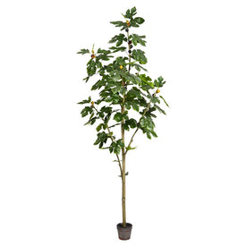 7' Artificial Potted Fig Tree