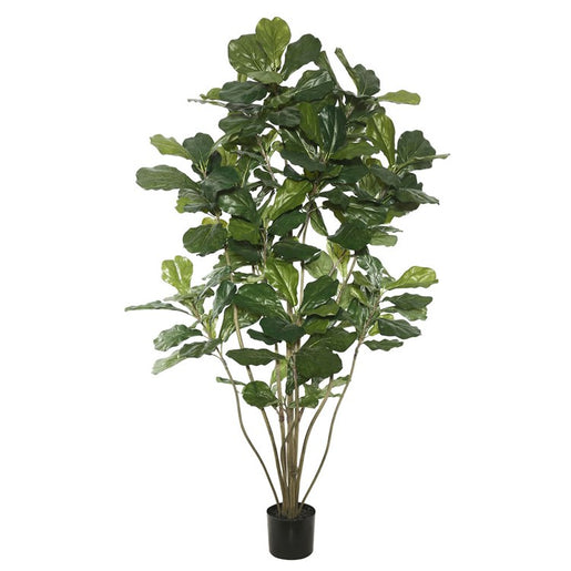 6' Artificial Green Potted Fiddle Tree