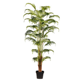 70" Artificial Potted Fern Palm Real Touch Leaves