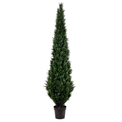 8' Artificial Potted Green Cedar Tree