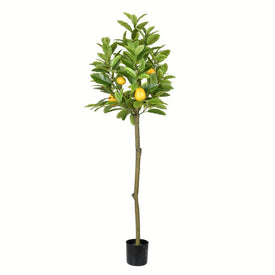 55" Artificial Potted Lemon Tree