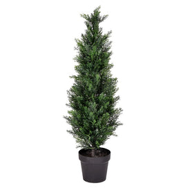 Vickerman 3' Artificial Potted Green Cedar Tree.