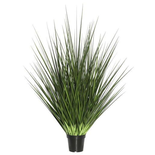 24" Artificial Potted Extra-Full Green Grass