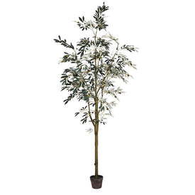 Vickerman 8' Artificial Potted Olive Tree.