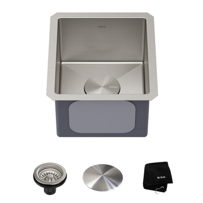 Standart Pro 13" Single Bowl 16-Gauge Stainless Steel Undermount Bar/Prep Sink