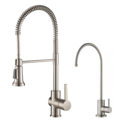 Britt Commercial-Style Kitchen Faucet and Purita Water Filter Faucet Combo