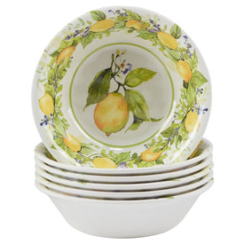 Lemon Zest 7.5" x 2" All-Purpose Bowls Set of 6