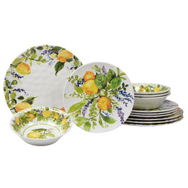 Lemon Zest Twelve-Piece Dinnerware Set