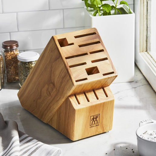 Twin Natural Birchwood 14-Slot Knife Block
