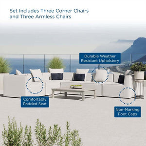 EEI-4385-WHI Outdoor/Patio Furniture/Outdoor Sofas