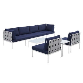 Harmony Eight-Piece Sunbrella Outdoor Patio Aluminum Sectional Sofa Set